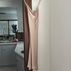 Show me your mumu midi dress. XS. Color champagne